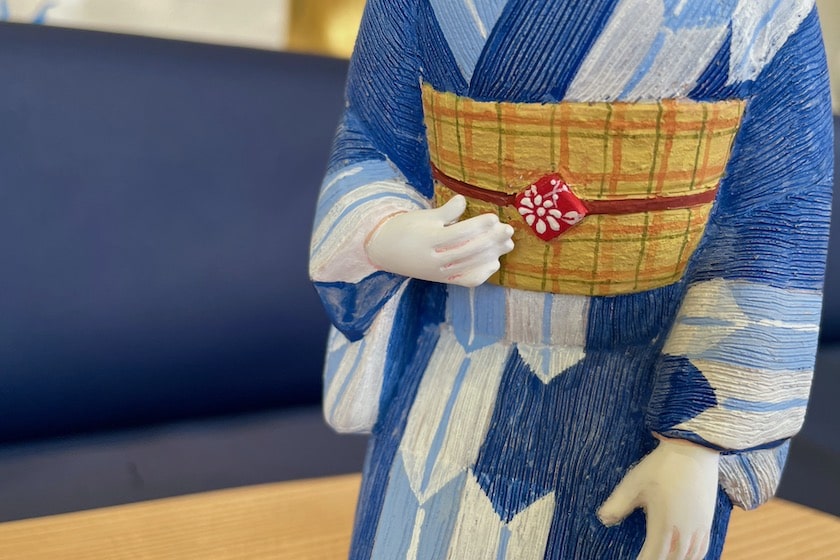 博多人形未来展に展示されている緒方恵子の作品「明和/令和 その弐」です